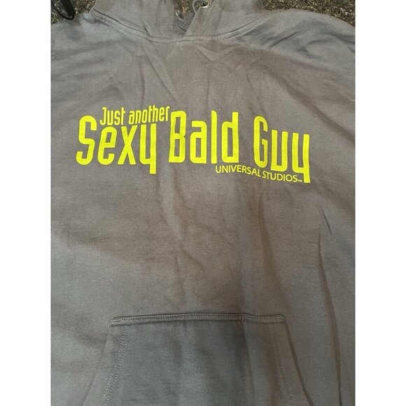 Universal Studios Hollywood Other - Universal Studios Men's Hoodie 3XL Pullover Gray Sexy Bald Guy Graphic Hoodie
